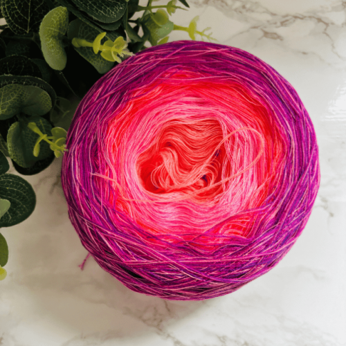 Pink Peonies - Thin Cake Yarn