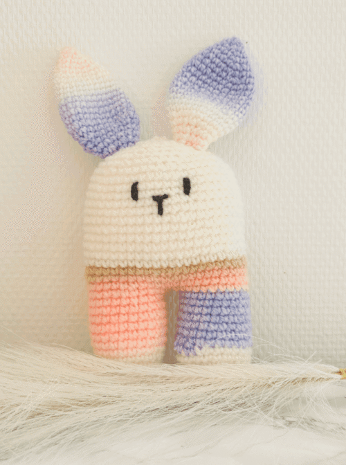 konijntje tweepoot roze kleurverloop