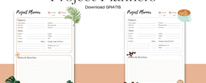Gratis project planners voor haken en breien