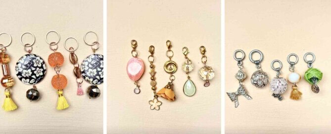 steekmarkeerders gemaakt met Jesse James Beads